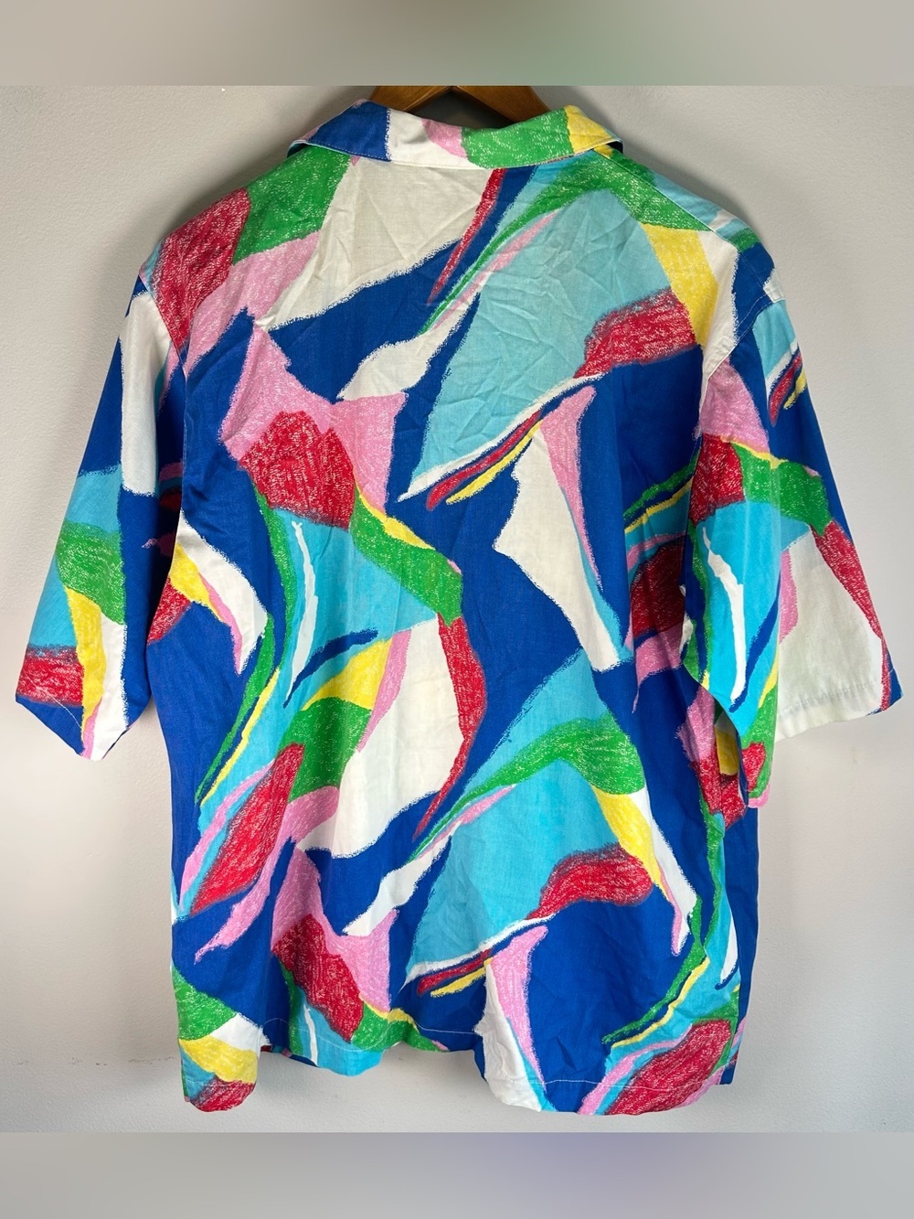 Vintage 80s/90s Dolfin Men’s Shirt L Funky Fresh Colorful Abstract Hip Hop RARE - Picture 10 of 13